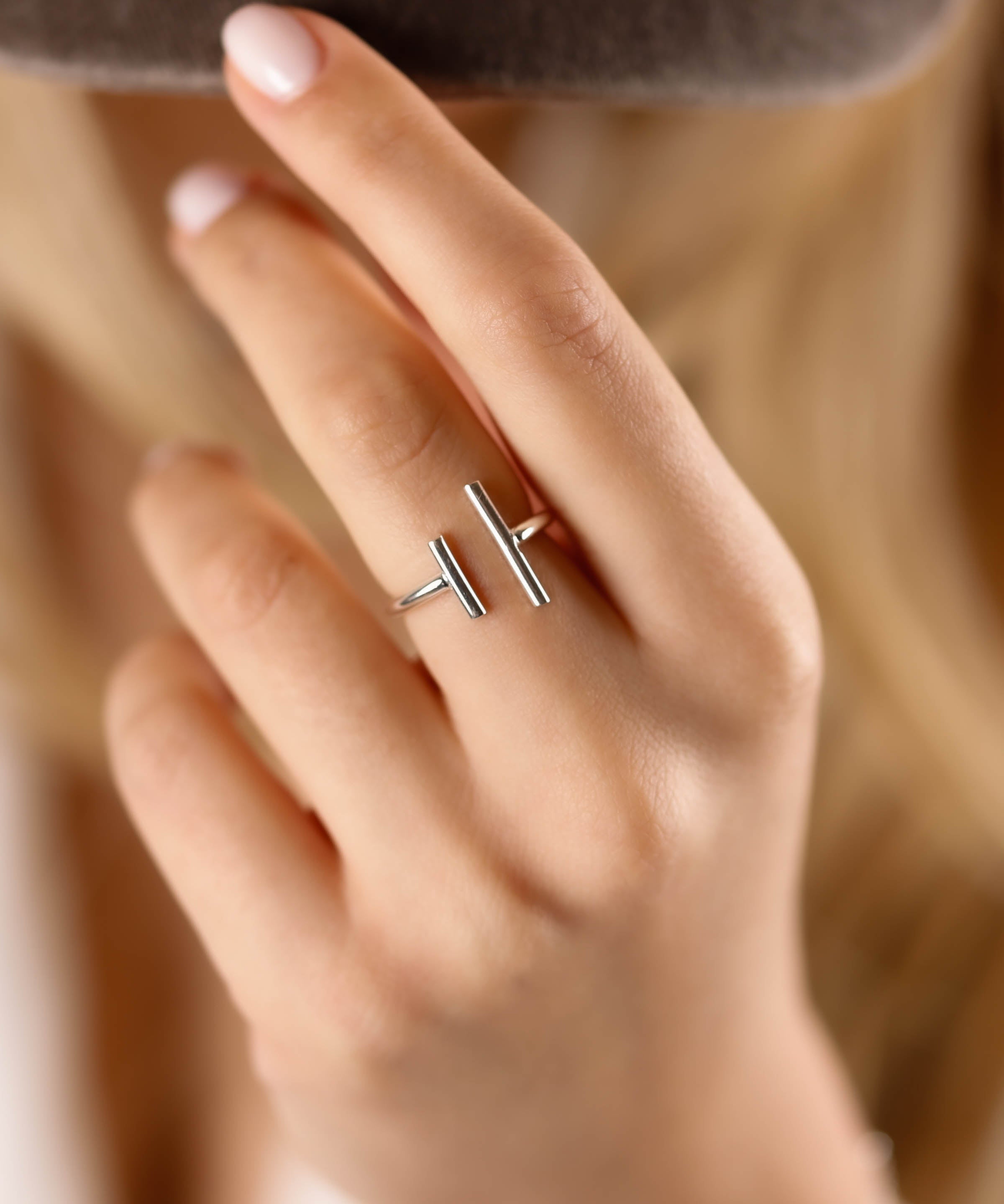 bague en argent 925 réglable pour femme 