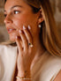 bague en acier inoxydable et nacre avec breloque pour femme 