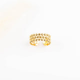 bague en acier inoxydable réglable pour femme 