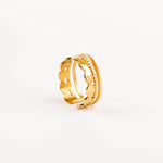 bague en acier inoxydable réglable pour femme 