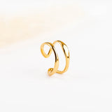 bague en acier inoxydable réglable pour femme 