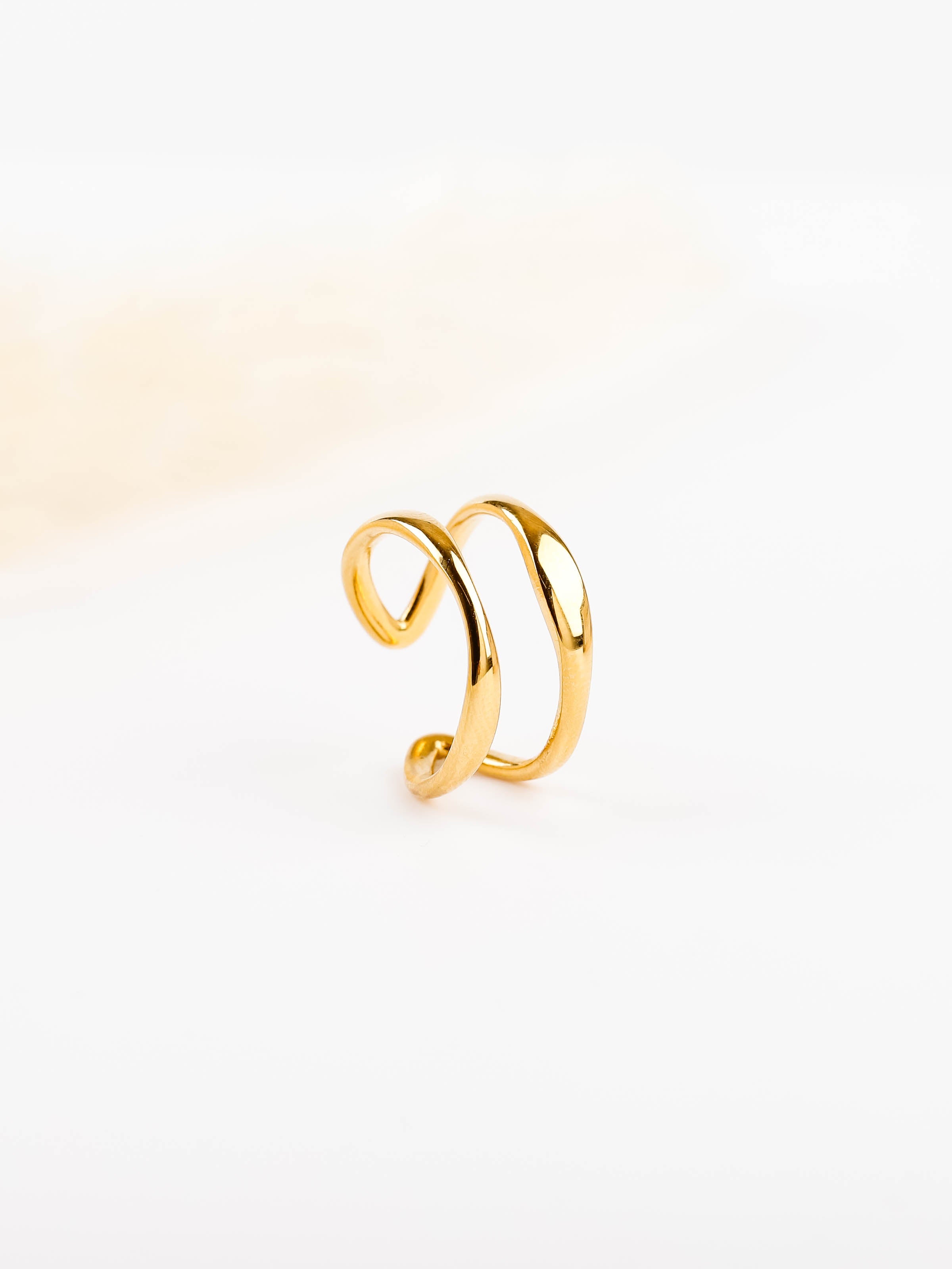 bague en acier inoxydable réglable pour femme 