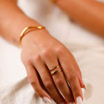 bague en acier inoxydable réglable pour femme 