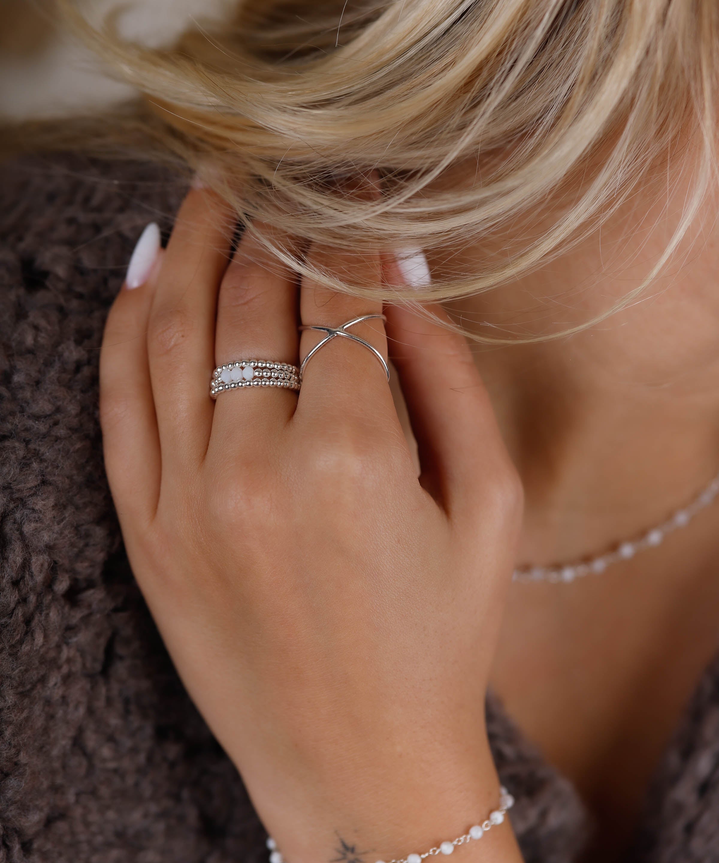 bague en argent 25 réglable pour femme 