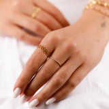 Bague - Dentelle - Plaqué or - CALY