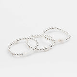 bague perle en argent 925 et cristaux pour femme 