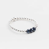 bague perle en argent 925 et cristaux pour femme 