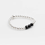 bague perle en argent 925 et cristaux pour femme 