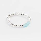 bague perle en argent 925 et cristaux pour femme 