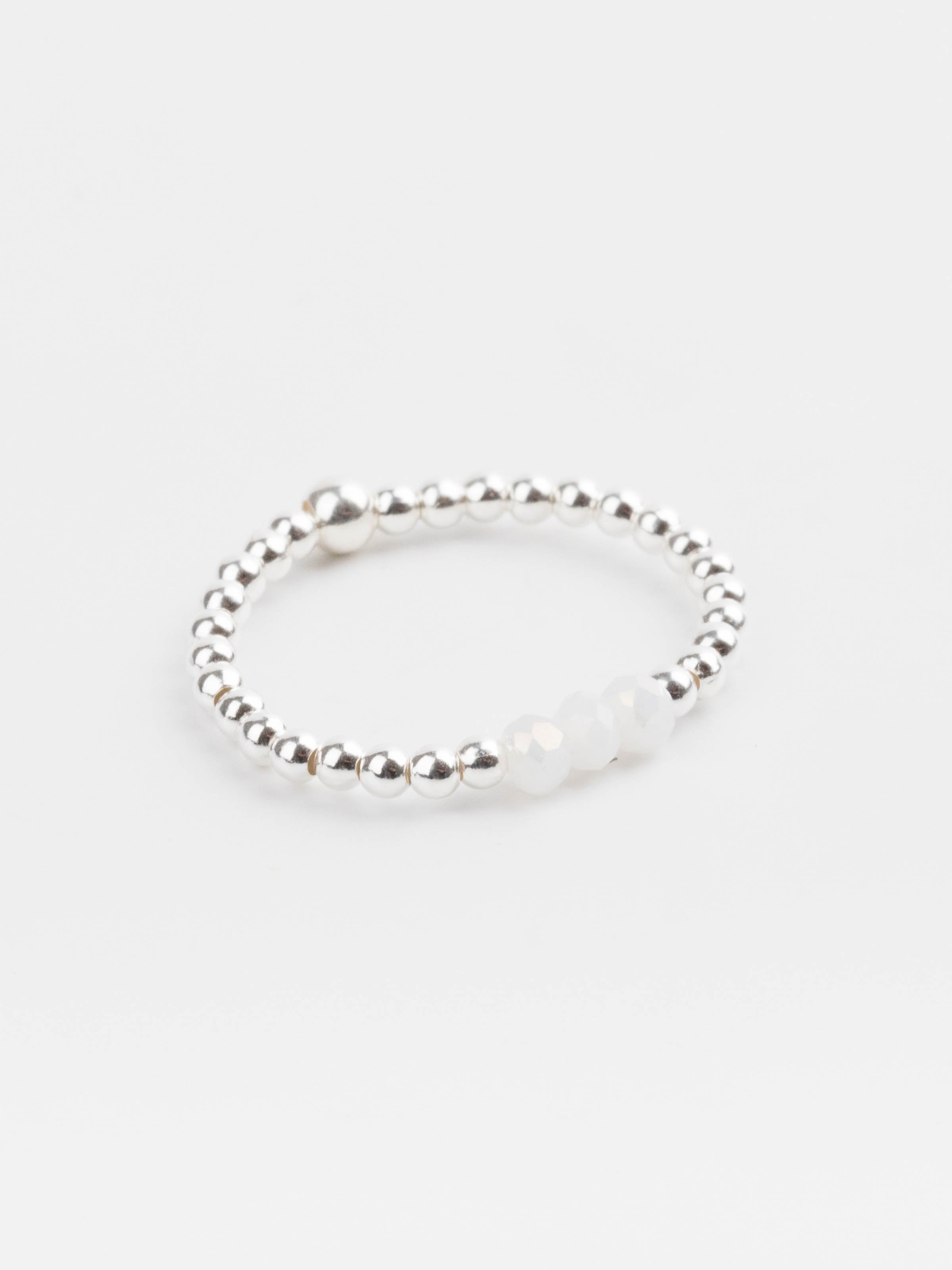 bague perle en argent 925 et cristaux pour femme 