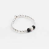 bague perle en argent 925 et cristaux pour femme 