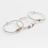 Bague - Perle - Taupe - Argent - SUBTIL