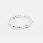bague perle en argent 925 et cristaux pour femme 