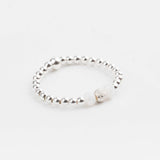 bague perle en argent 925 et cristaux pour femme 