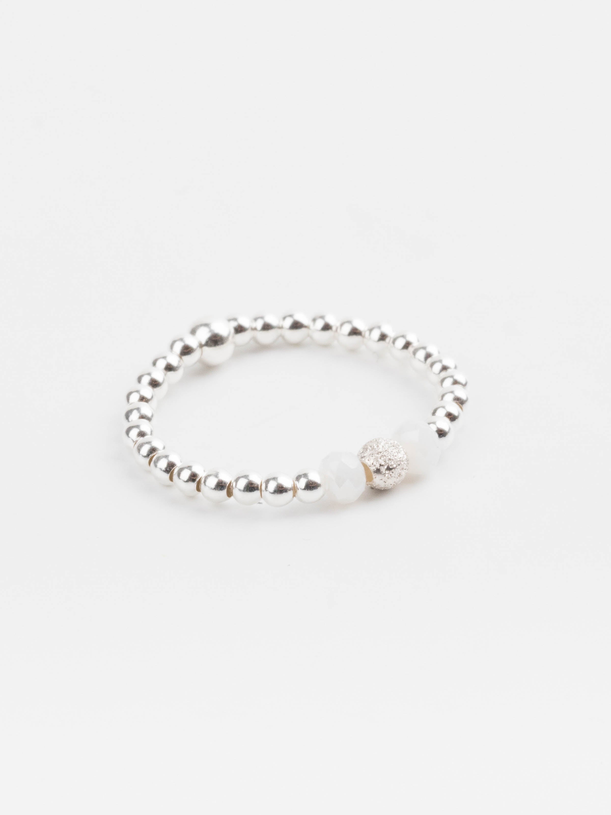 bague perle en argent 925 et cristaux pour femme 