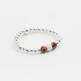 bague perle en argent 925 et cristaux pour femme 