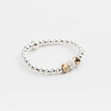 bague perle en argent 925 et cristaux pour femme 