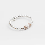 Bague - Perle - Taupe - Argent - SUBTIL