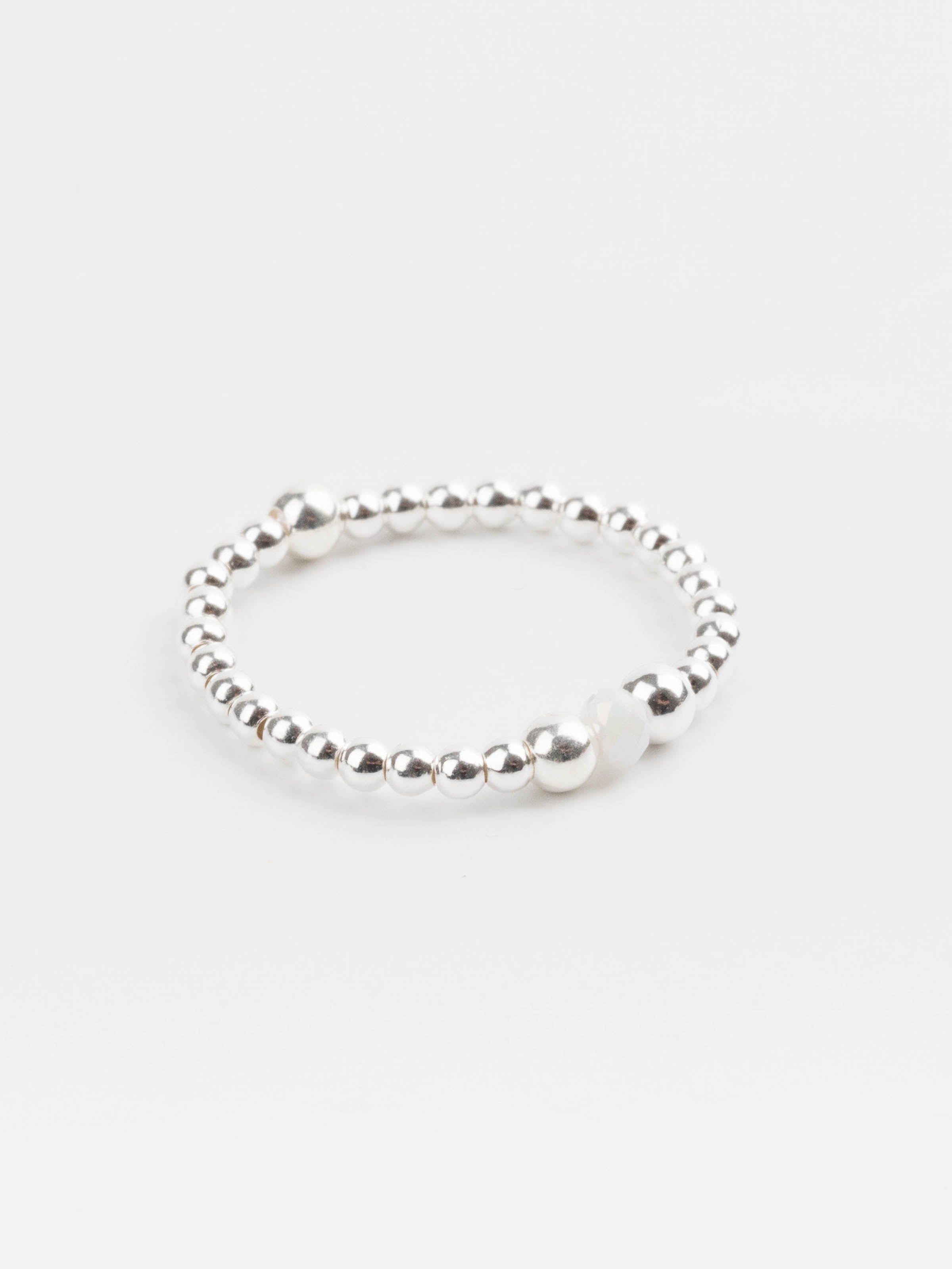 bague perle en argent 925 et cristaux pour femme 