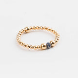 bague perle en plaqué or et cristaux pour femme 