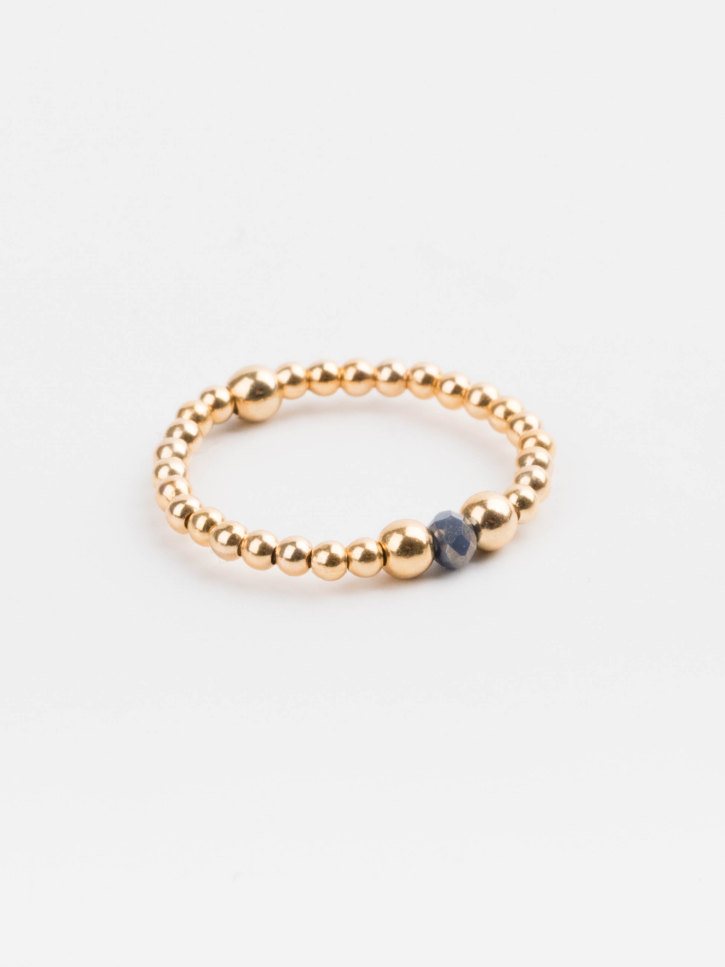 bague perle en plaqué or et cristaux pour femme 
