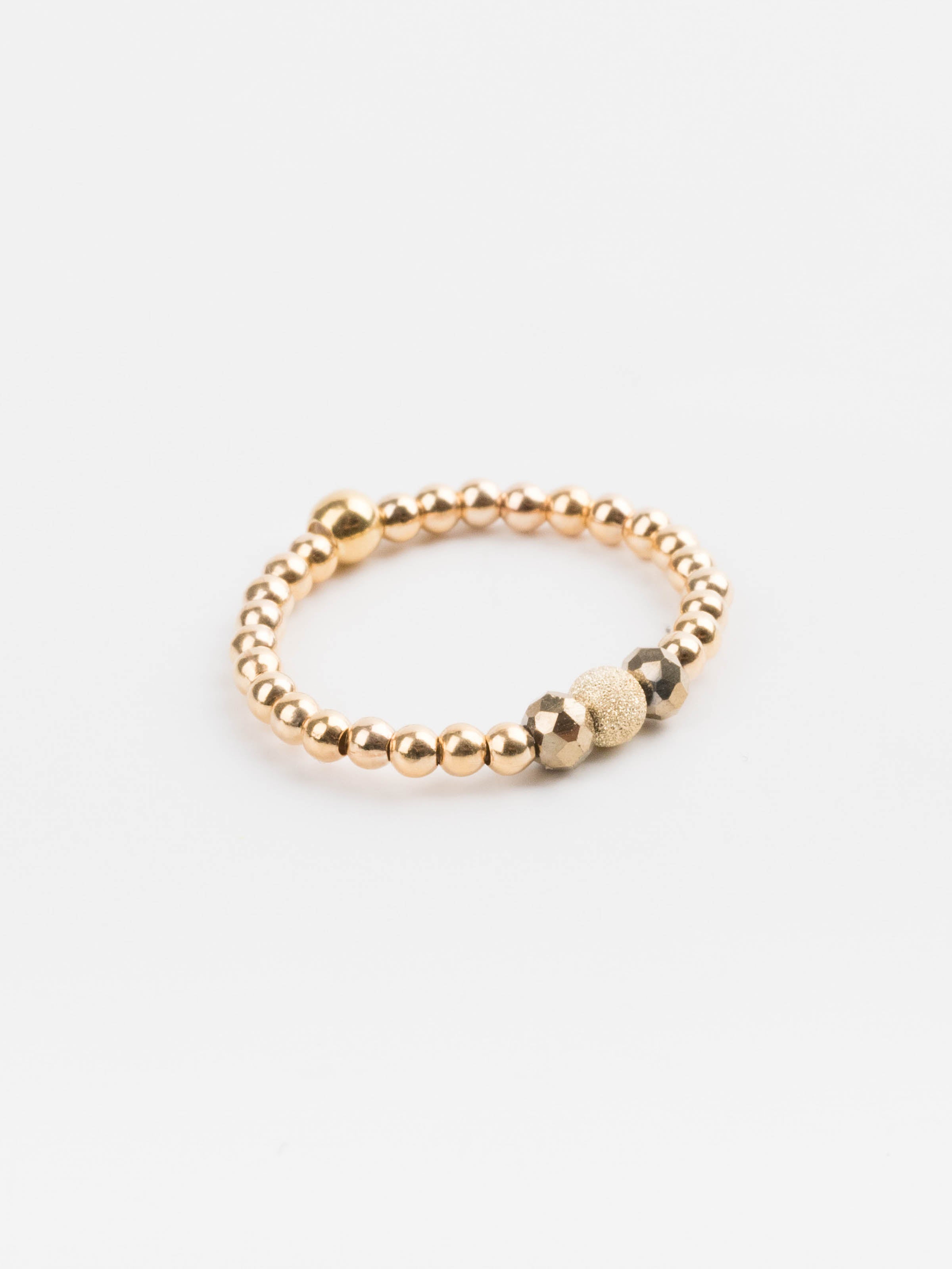 bague perle en plaqué or et cristaux pour femme 