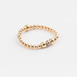 bague perle en plaqué or et cristaux pour femme 