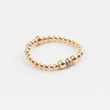 bague perle en plaqué or et cristaux pour femme 