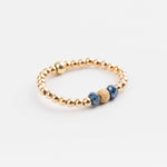 bague perle en plaqué or et cristaux pour femme 