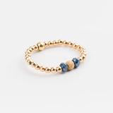 bague perle en plaqué or et cristaux pour femme 