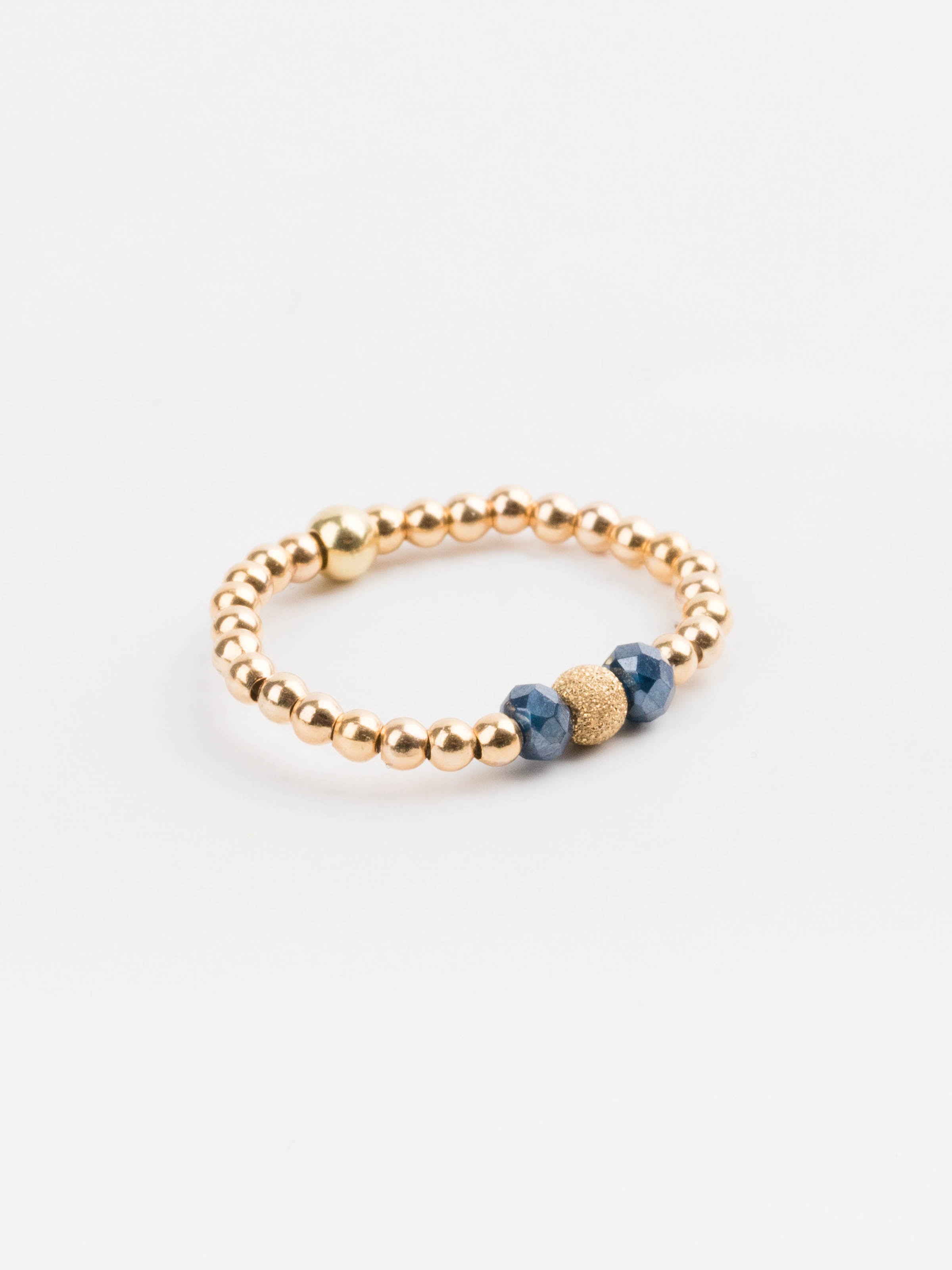 bague perle en plaqué or et cristaux pour femme 