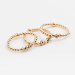bague perle en plaqué or et cristaux pour femme 