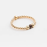 bague perle en plaqué or et cristaux pour femme 