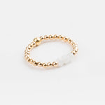 bague perle en plaqué or et cristaux pour femme 