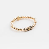 bague perle en plaqué or et cristaux pour femme 