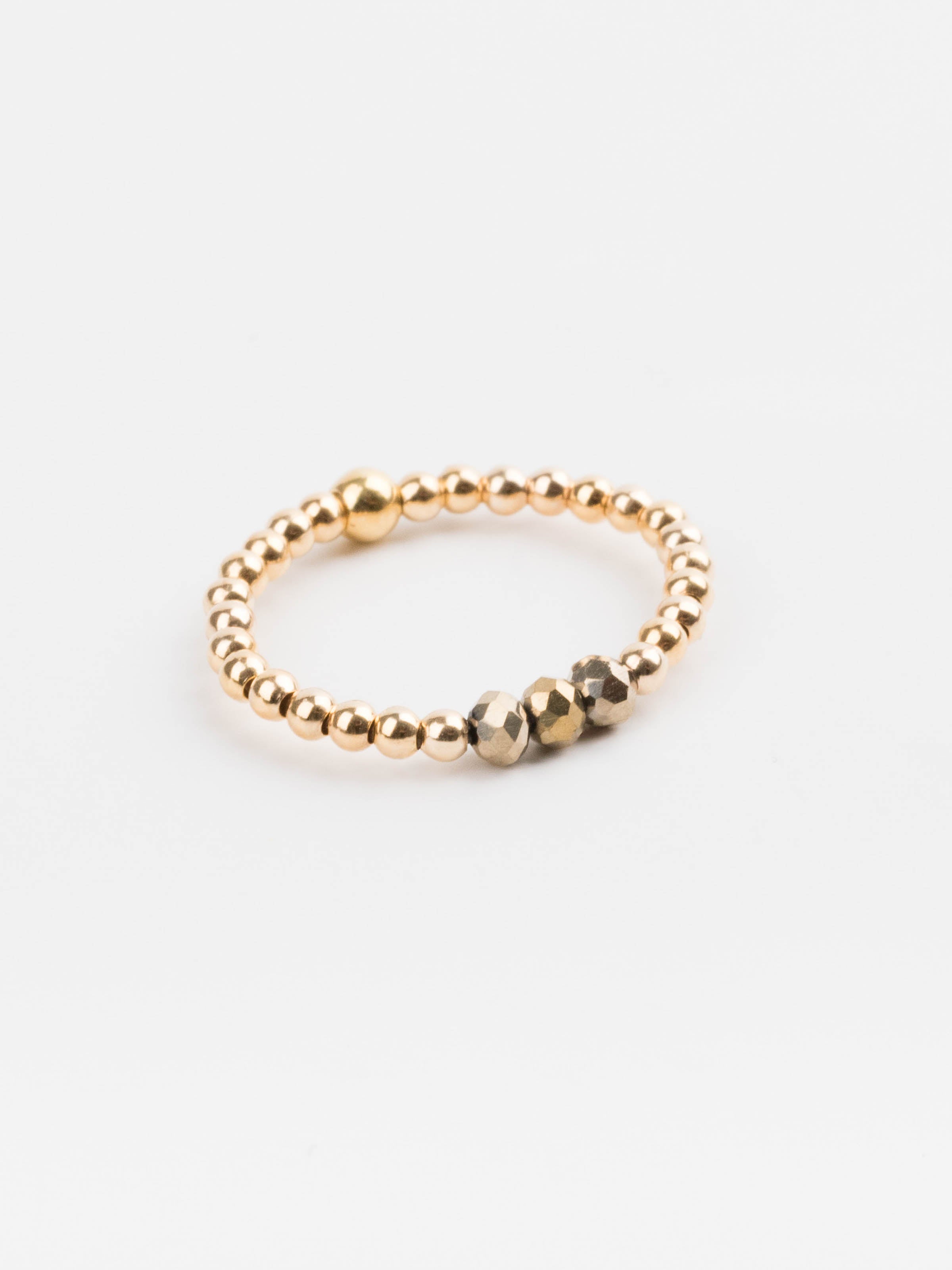 bague perle en plaqué or et cristaux pour femme 