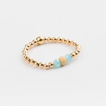 bague perle en plaqué or et cristaux pour femme 
