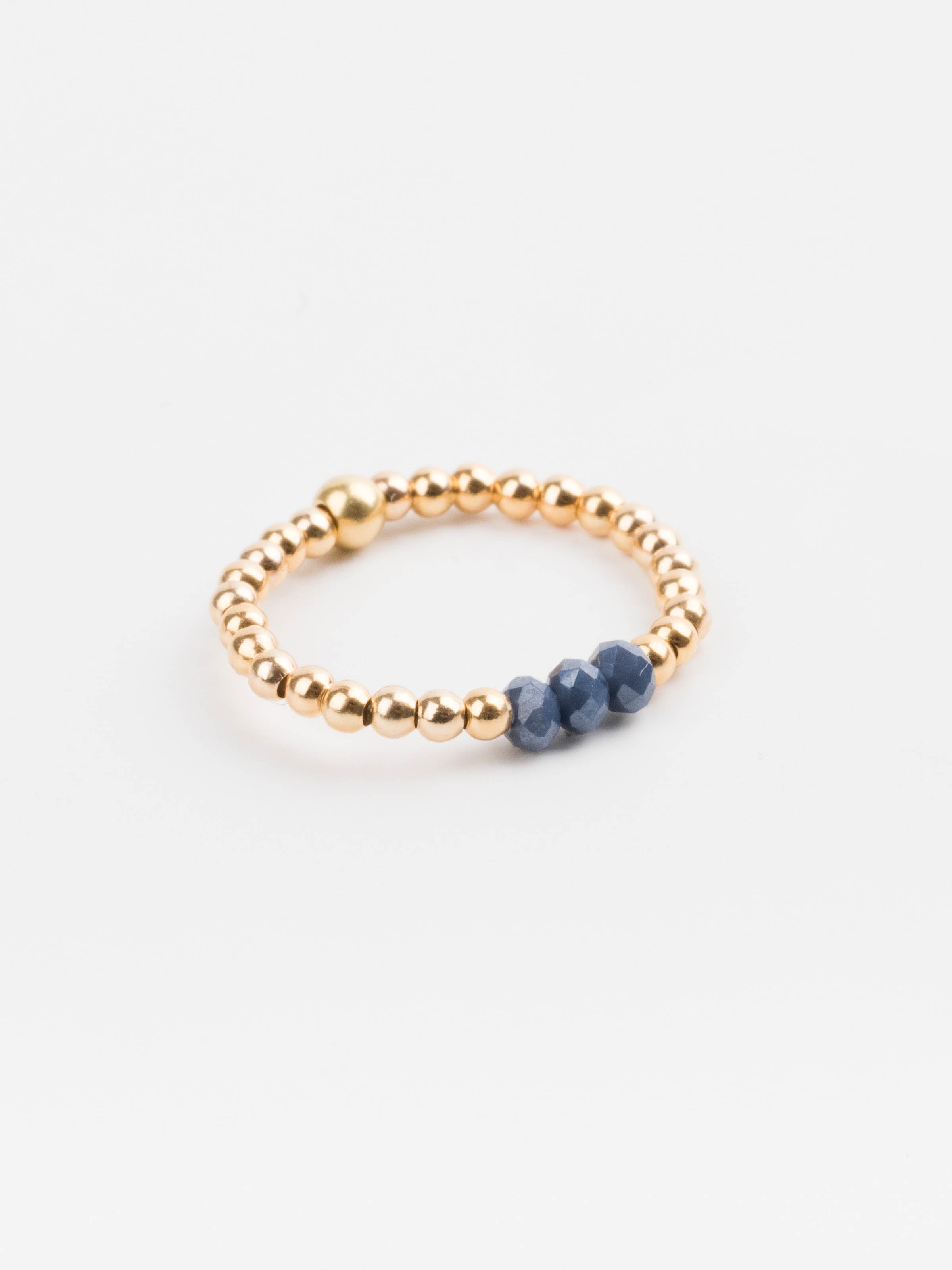 bague perle en plaqué or et cristaux pour femme 