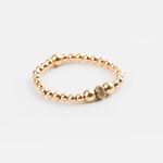 bague perle en plaqué or et cristaux pour femme 
