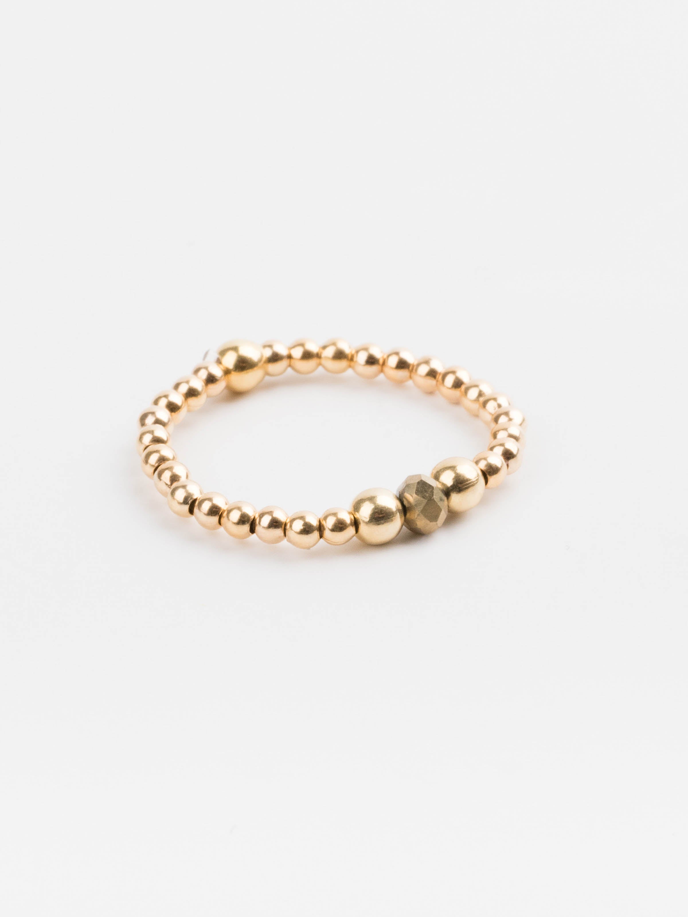 bague perle en plaqué or et cristaux pour femme 