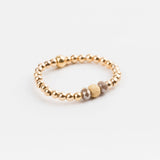 bague perle en plaqué or et cristaux pour femme 