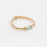 bague perle en plaqué or et cristaux pour femme 