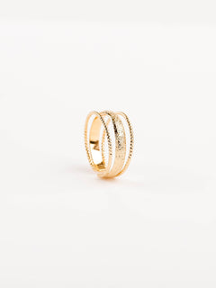 bague en plaqué or réglable pour femme 