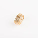 bague semainier en plaqué or pour femme