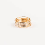 bague semainier en plaqué or pour femme 
