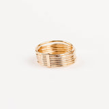 bague semainier en plaqué or pour femme 