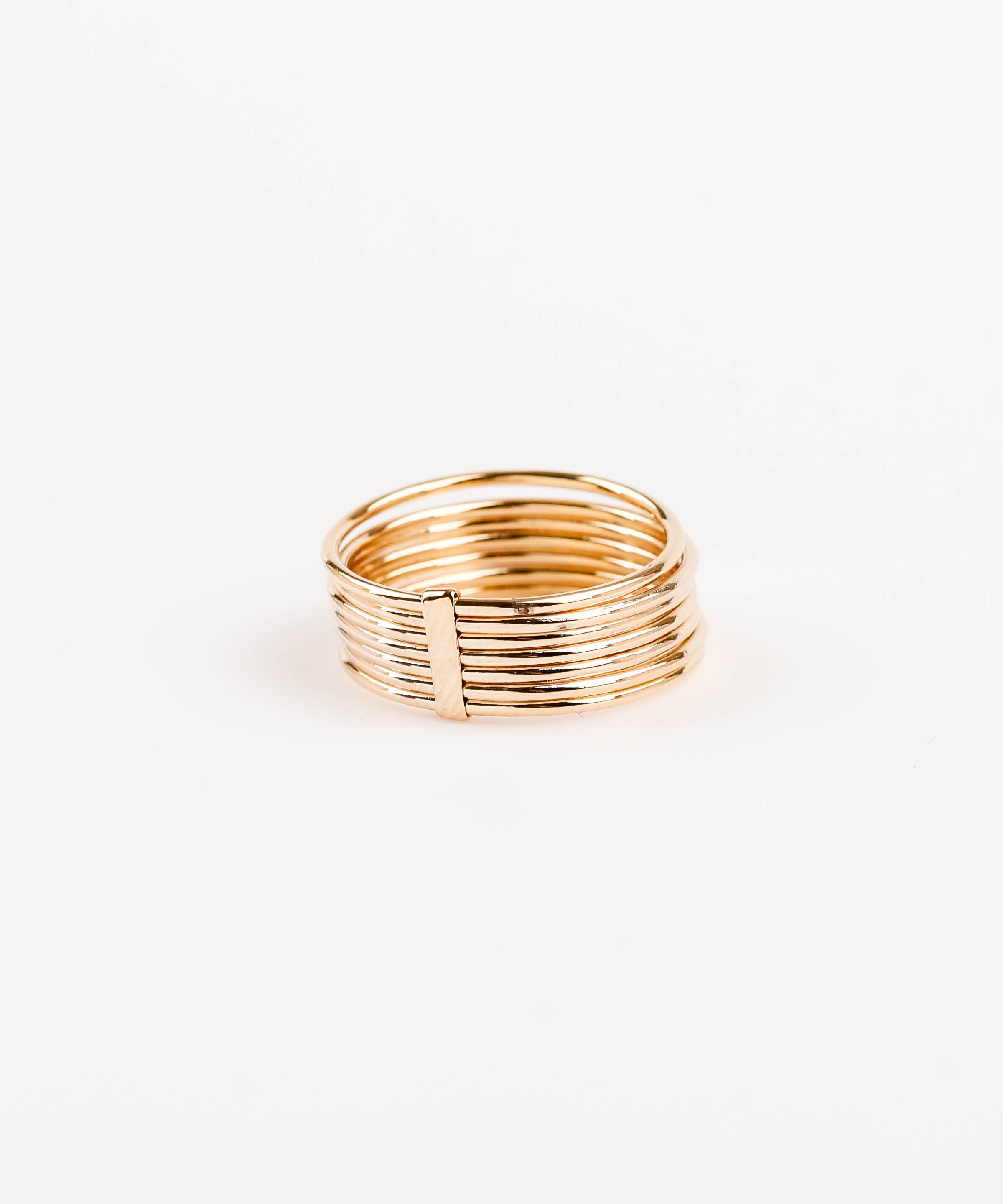 bague semainier en plaqué or pour femme 