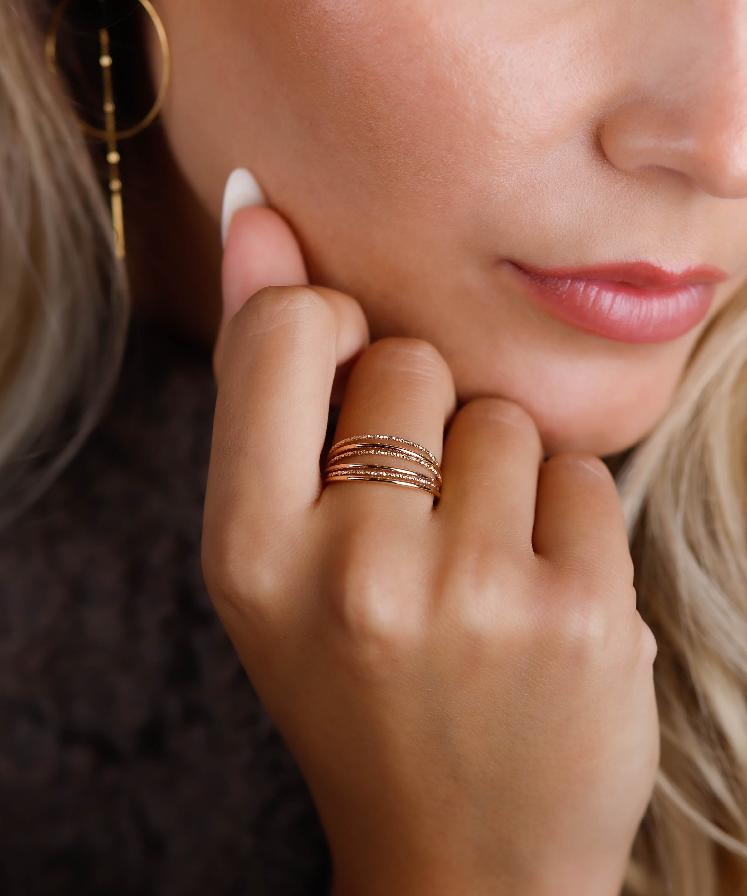 bague en plaqué or pour femme