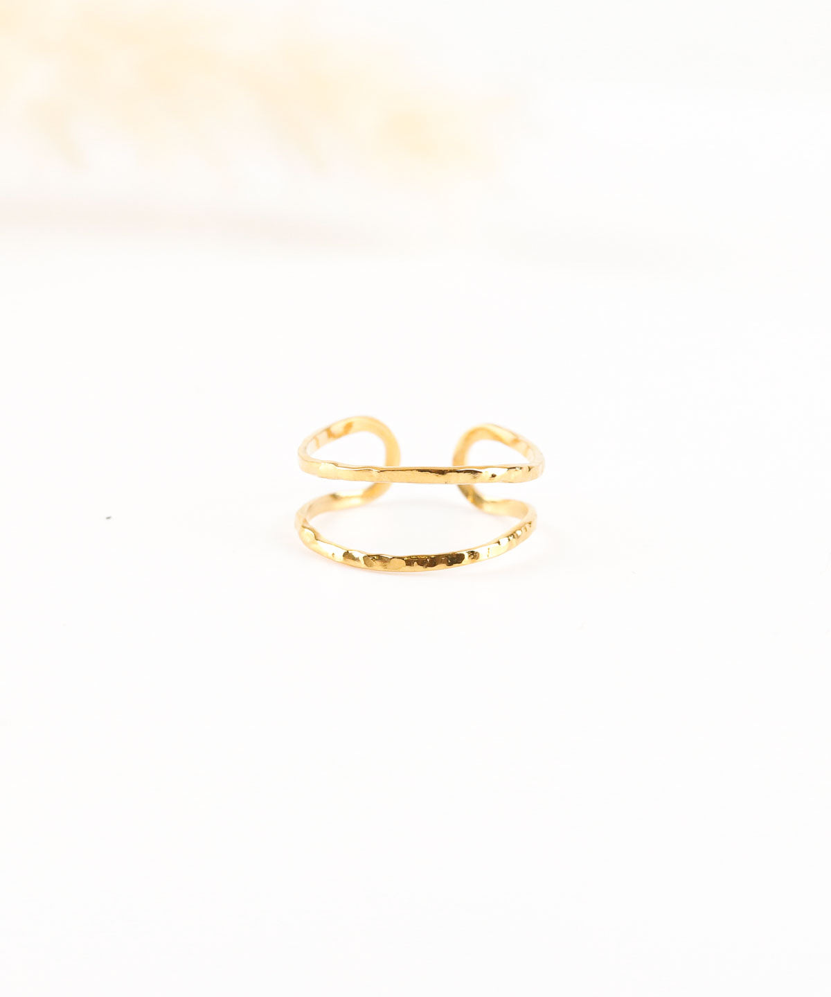 bague réglable en acier inoxydable pour femme