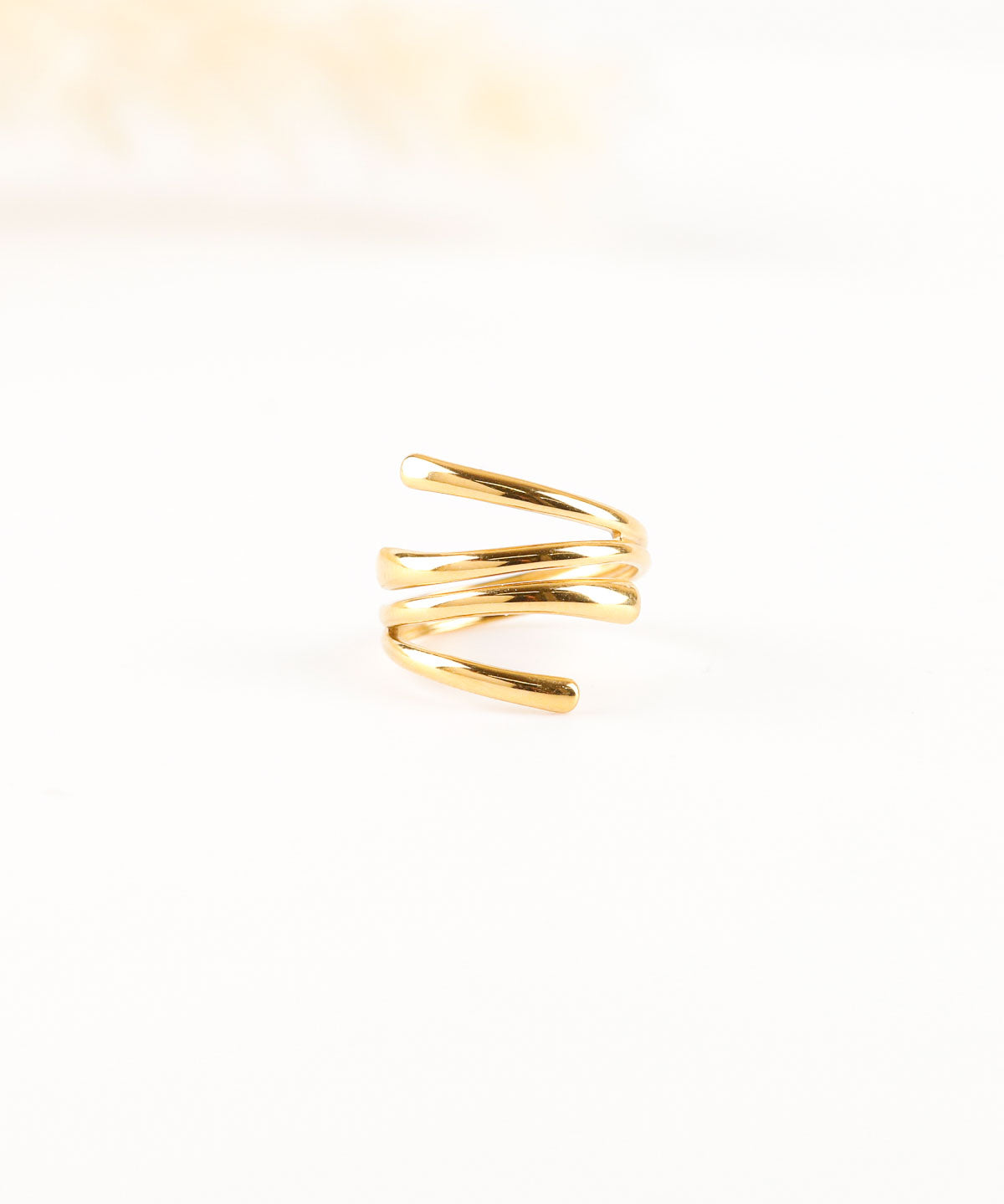 bague réglable en acier inoxydable pour femme 